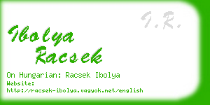 ibolya racsek business card